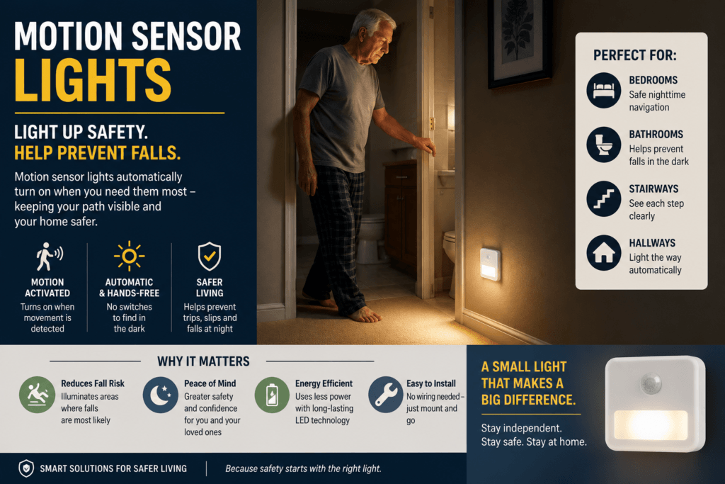 Night Motion Detection Lights To Prevent Falls