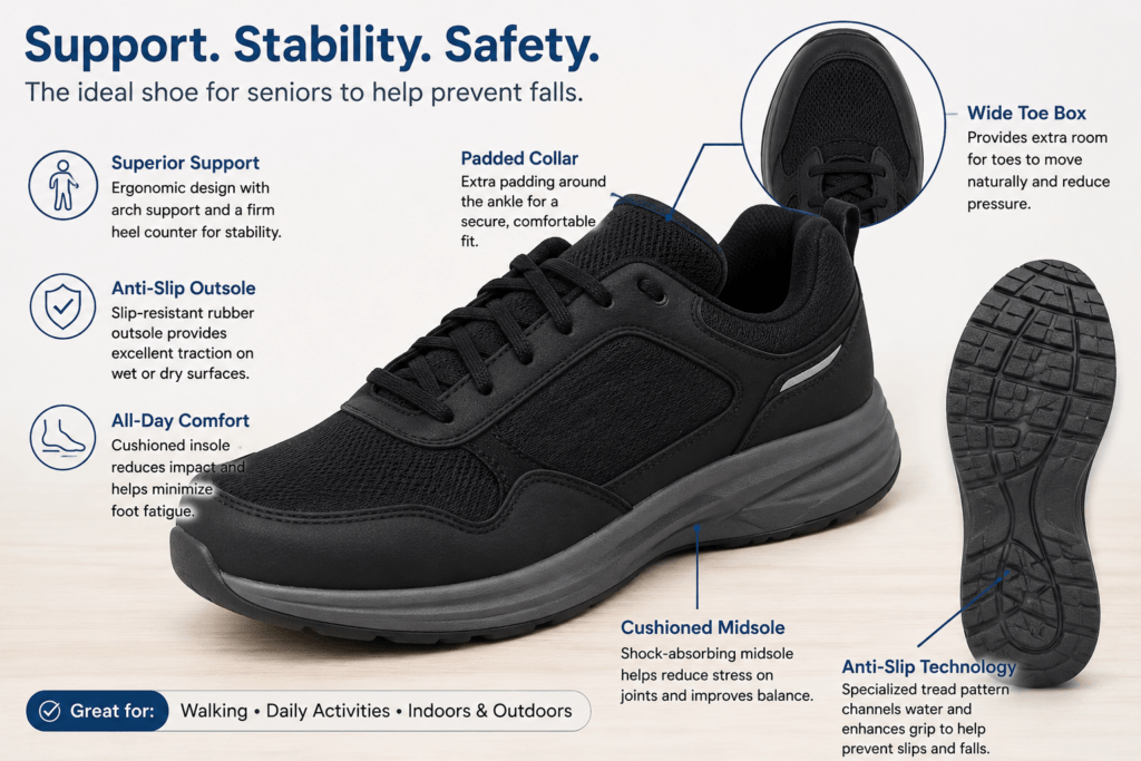 Best Anti Fall Shoes For Seniors